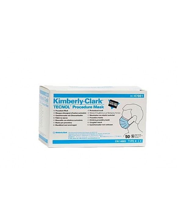Маски Kimberly–Clark (50шт.) голубые 
