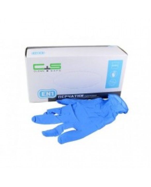 Перчатки L 8-9 Clean+Safe нитриловые 100шт. EN1