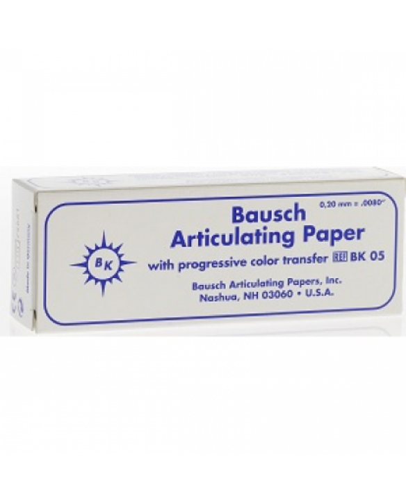 Артикуляционная бумага "Bausch" ВК 05 (синяя) 200 мкм