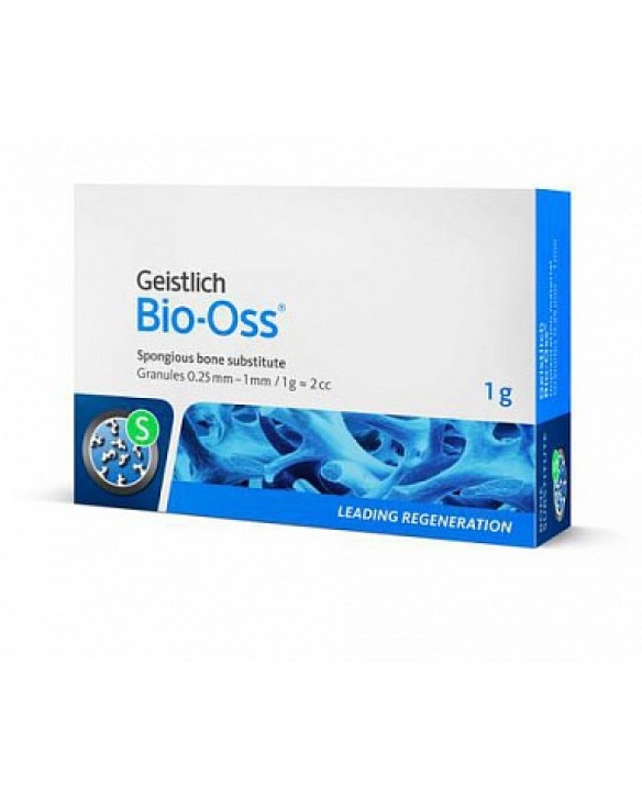 Bio-Oss 1,0 г, гранулы 0,25-1 мм, размер S, натуральный костнозамещающий материал
