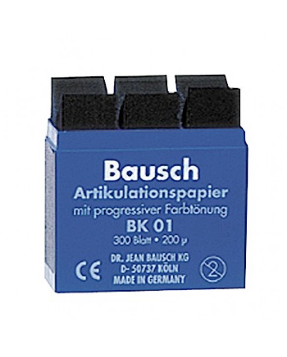 Артикуляционная бумага "Bausch" ВК 01 (синяя) 200 мкм